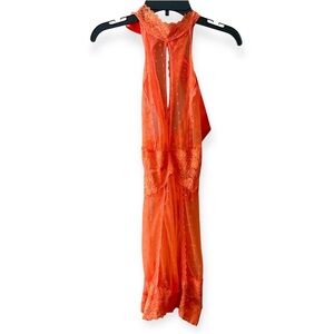 Frederick's of Hollywood Vibrant Orange Backless Dress